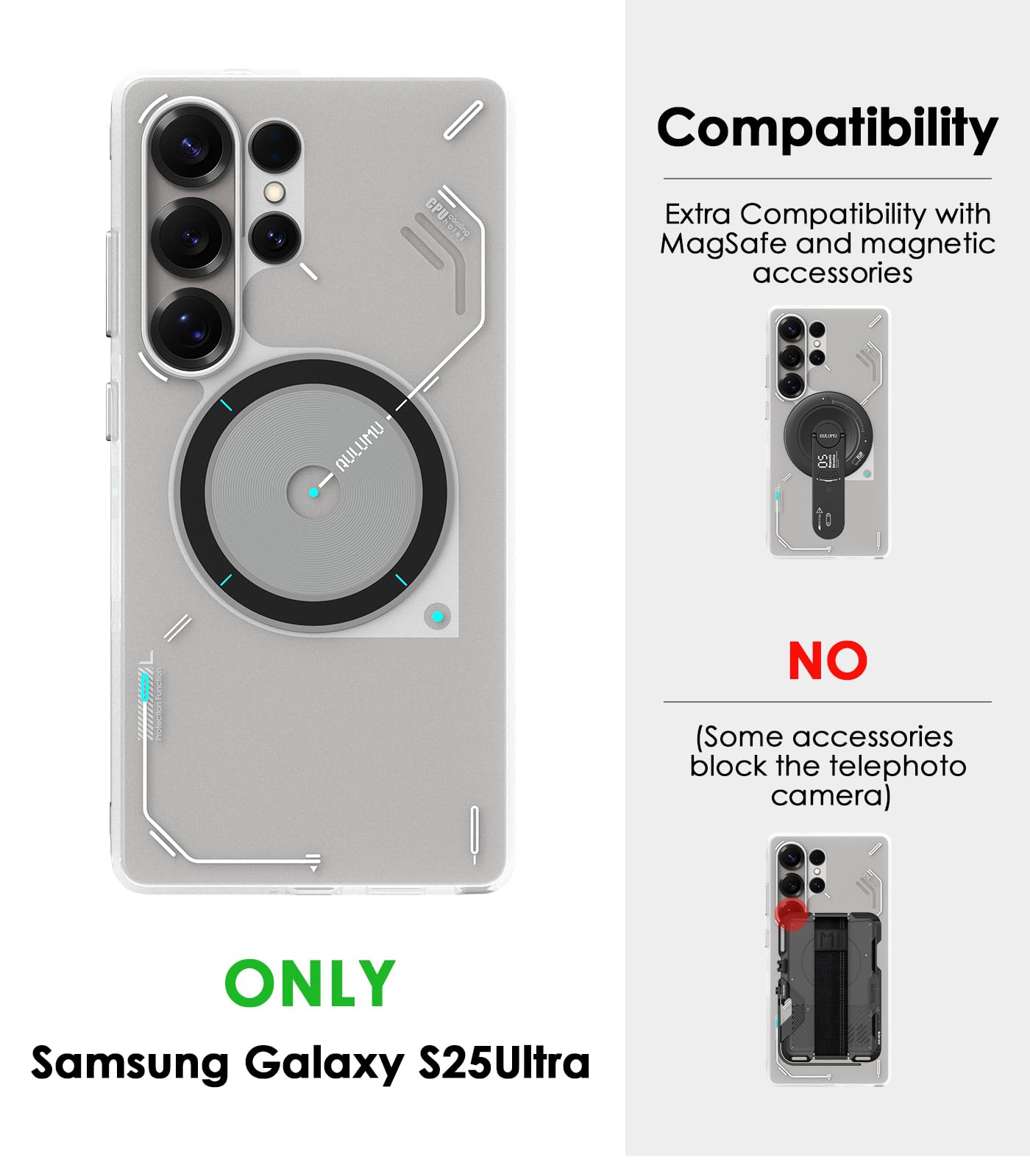 Amazon.com: Aulumu S25 Ultra Galaxy Magnetic Case | Thermal IMD